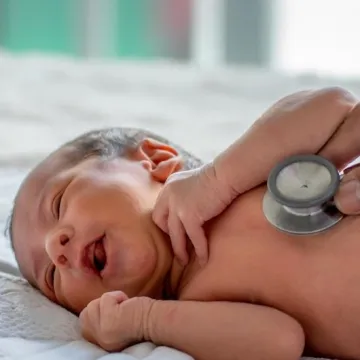 A baby at the doctor's office