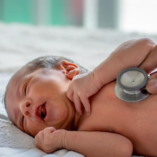 A baby at the doctor's office