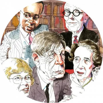 An illustration of participants in the University Seminars.
