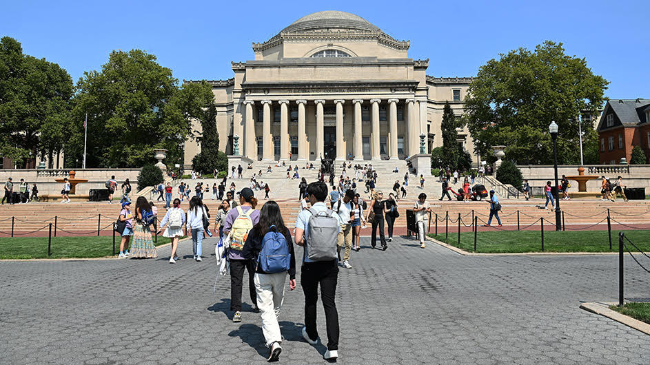 College Walk and Low Library on Columbia's Morningside campus